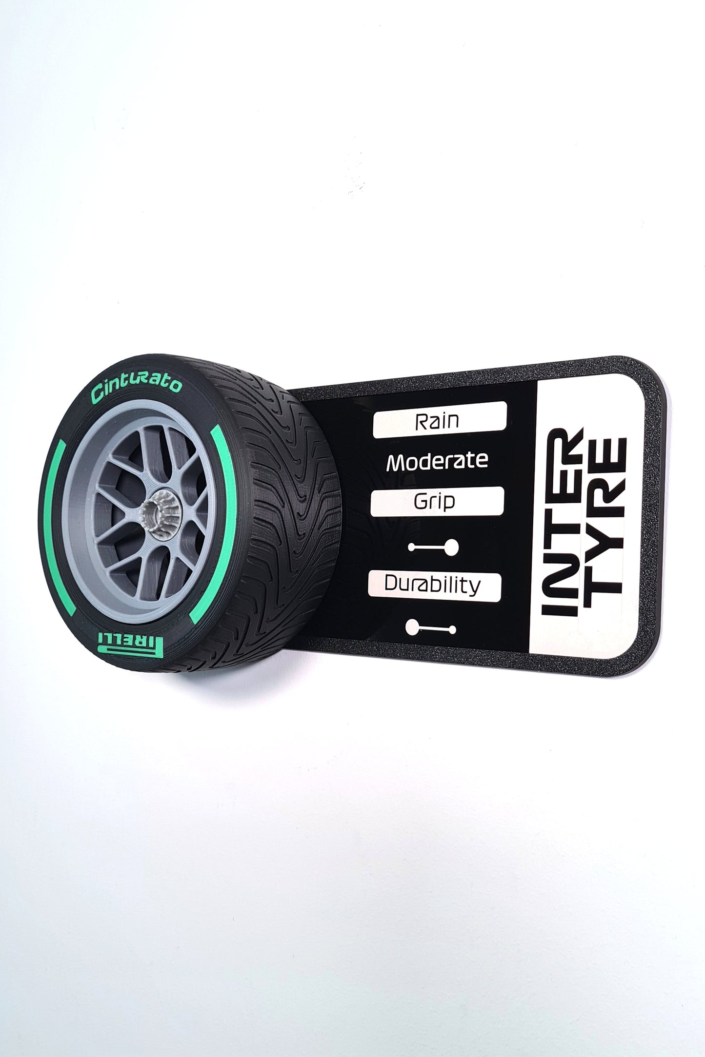 COMPLETE SET - F1 Wheel Replica WITH specs panel: 🔴/🟡/⚪/🟢/🔵