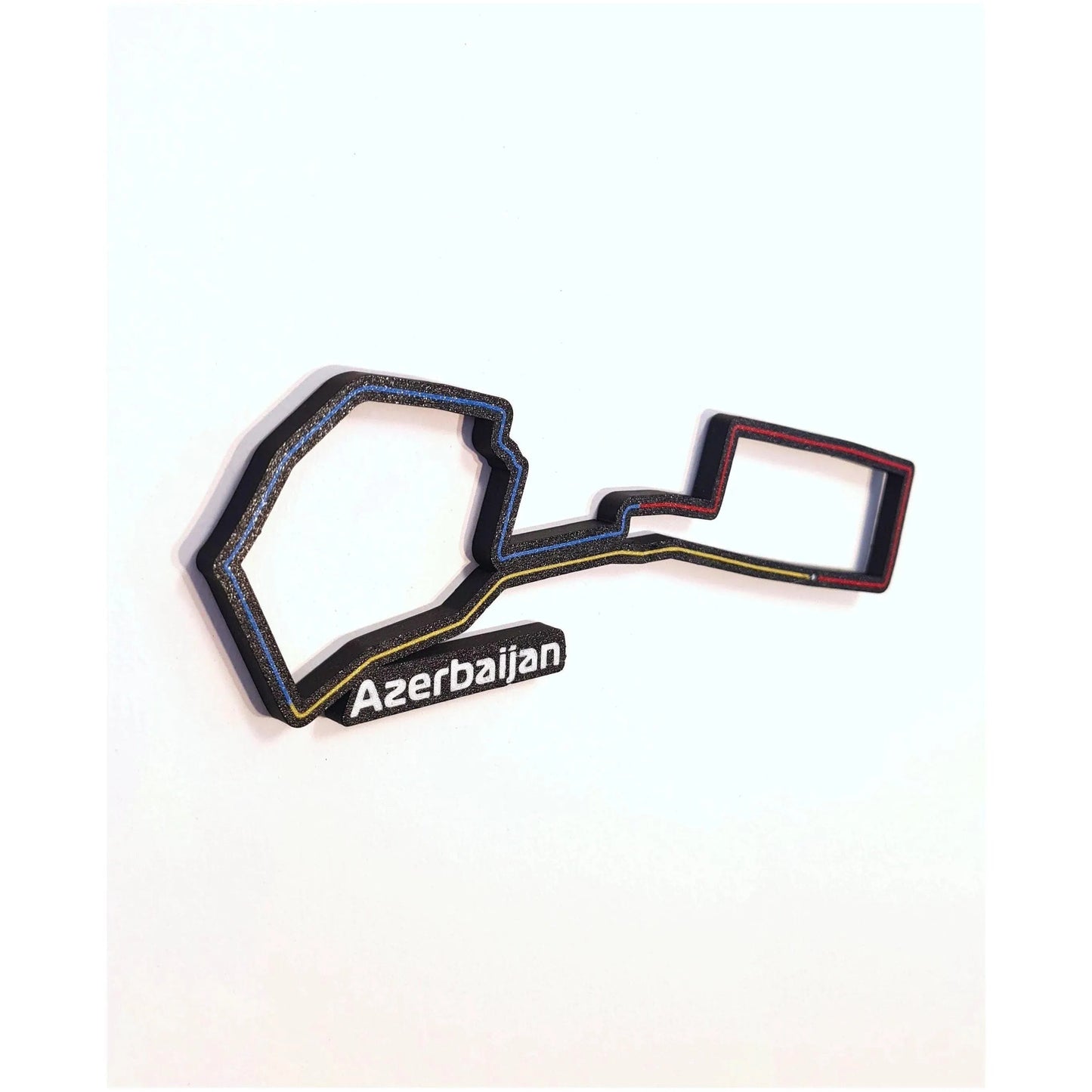 Azerbaijan F1 circuit 3D printed track model, Formula 1 motorsport decor gift