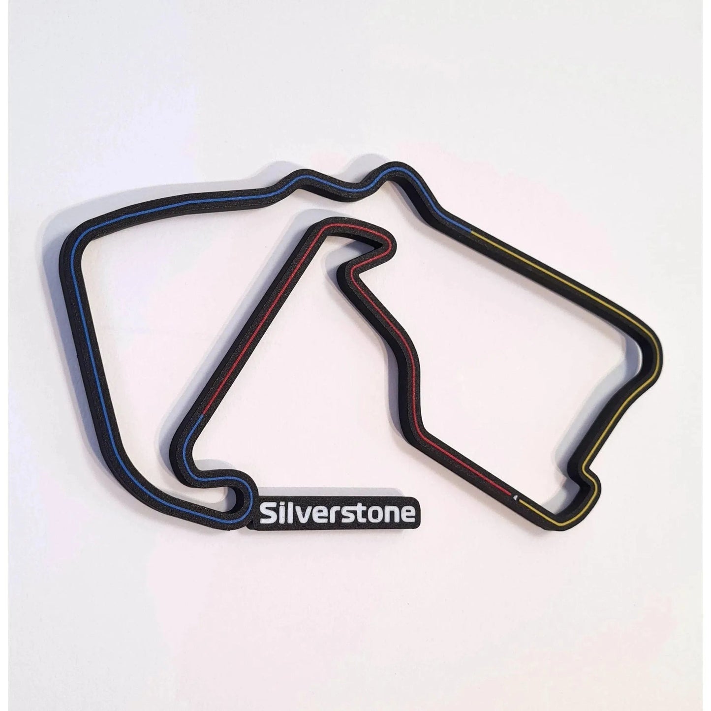 Silverstone Formula 1 circuit 3D printed track wall art, ideal F1 fan gift