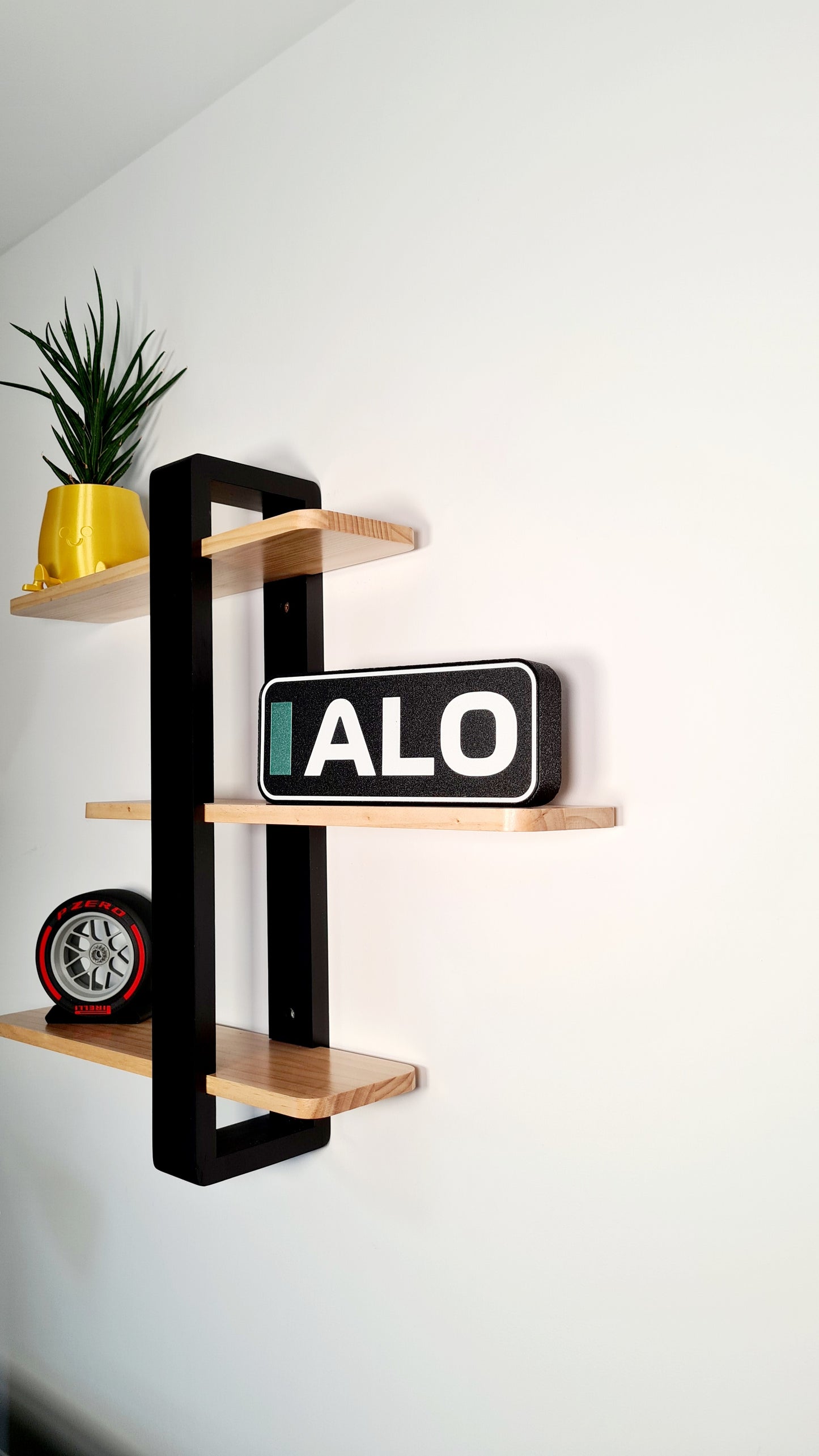 Boîte lumineuse LED personnalisée Aston Martin Fernando Alonso F1 avec noms F1 à 3 lettres