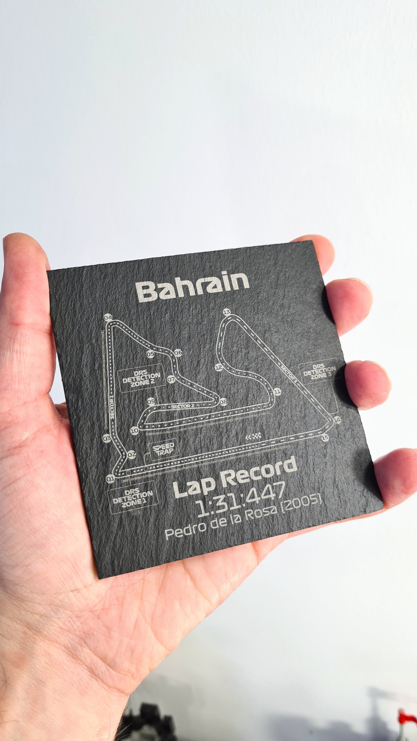 Bahrein Formule 1 baan glazen onderzetters - 10x10cm