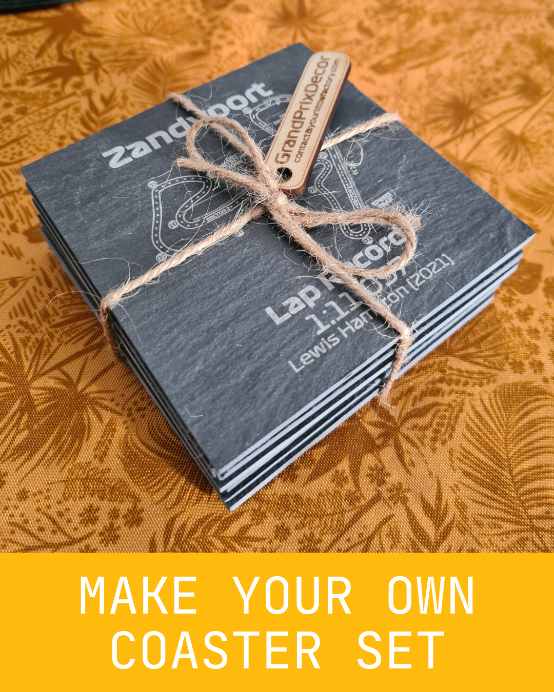 Formula 1 tracks glass coasters - 10x10cm