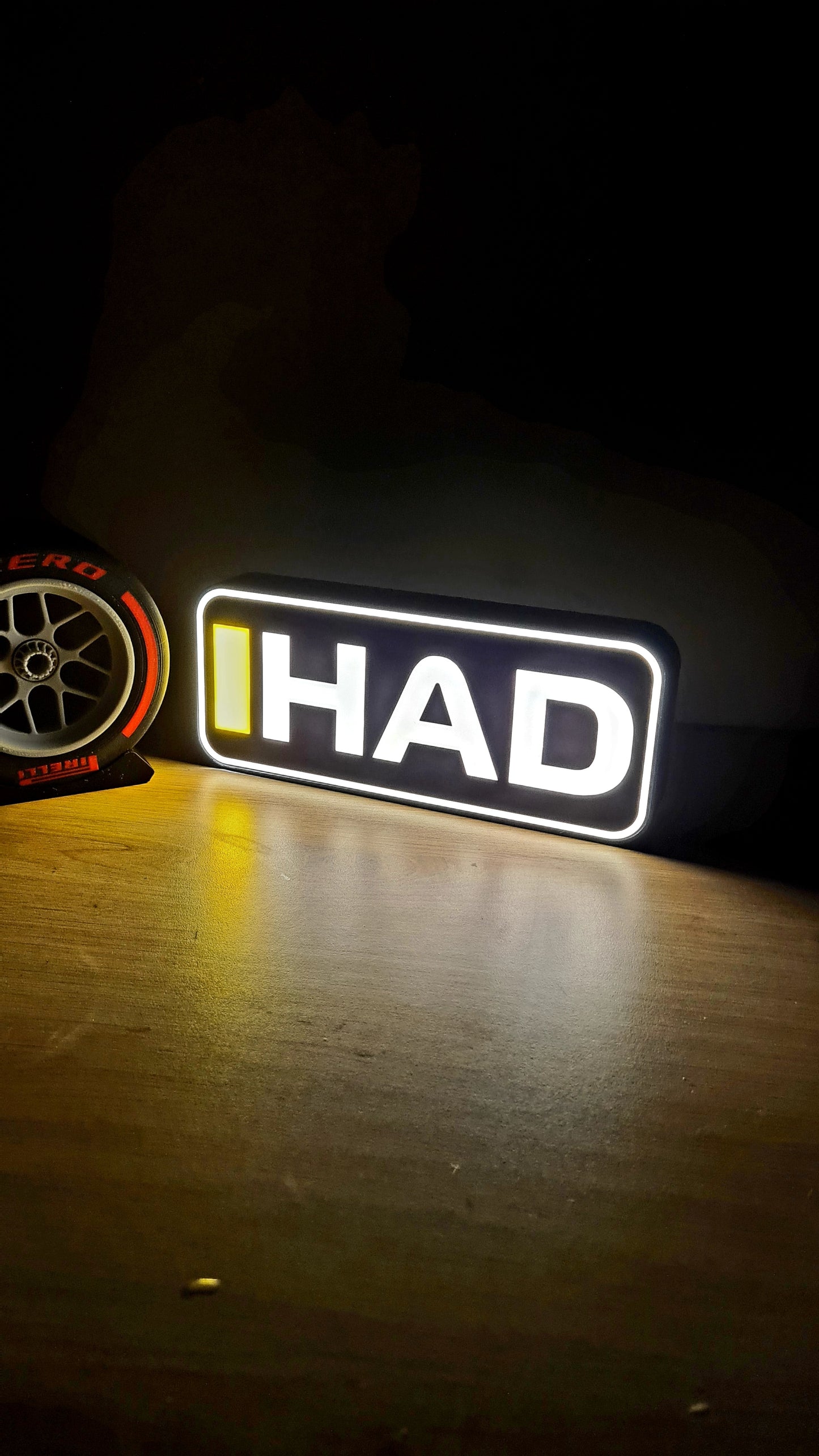 Gepersonaliseerde RB Isak Hadjar F1 Led Light Box met F1 3 letternamen