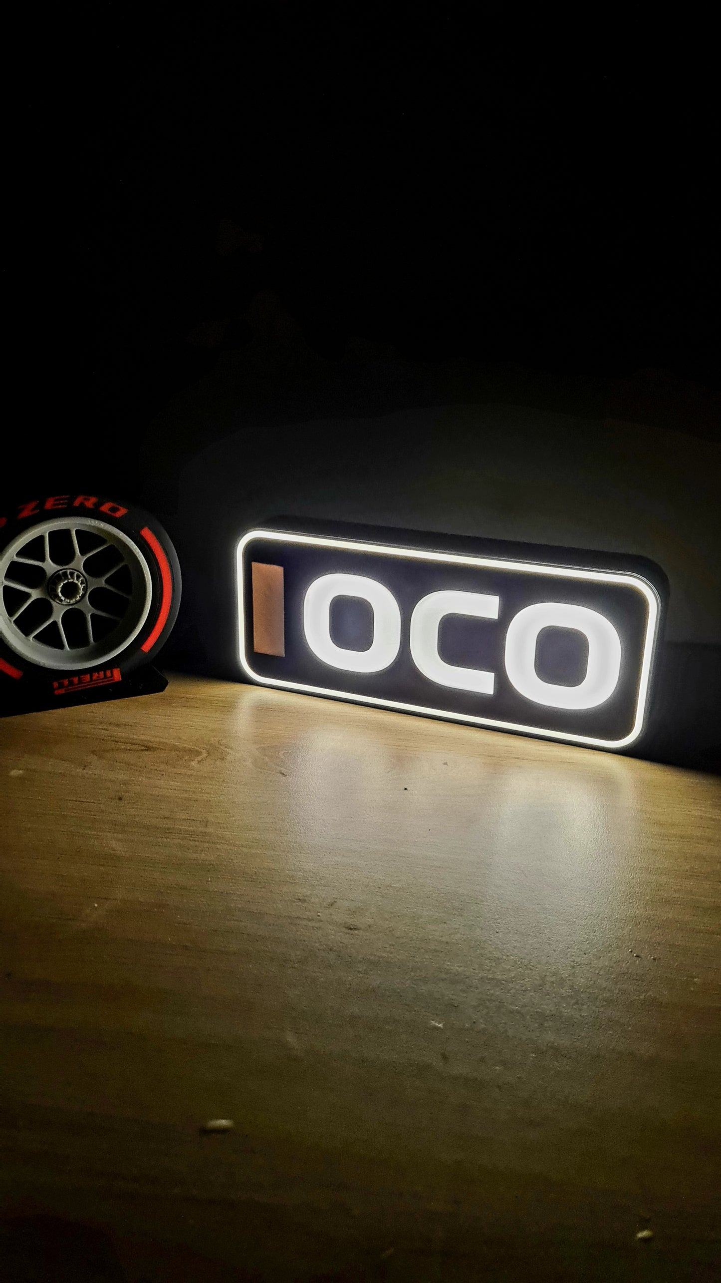 Gepersonaliseerde Haas Esteban Ocon F1 Led Light Box met F1 3 letternamen