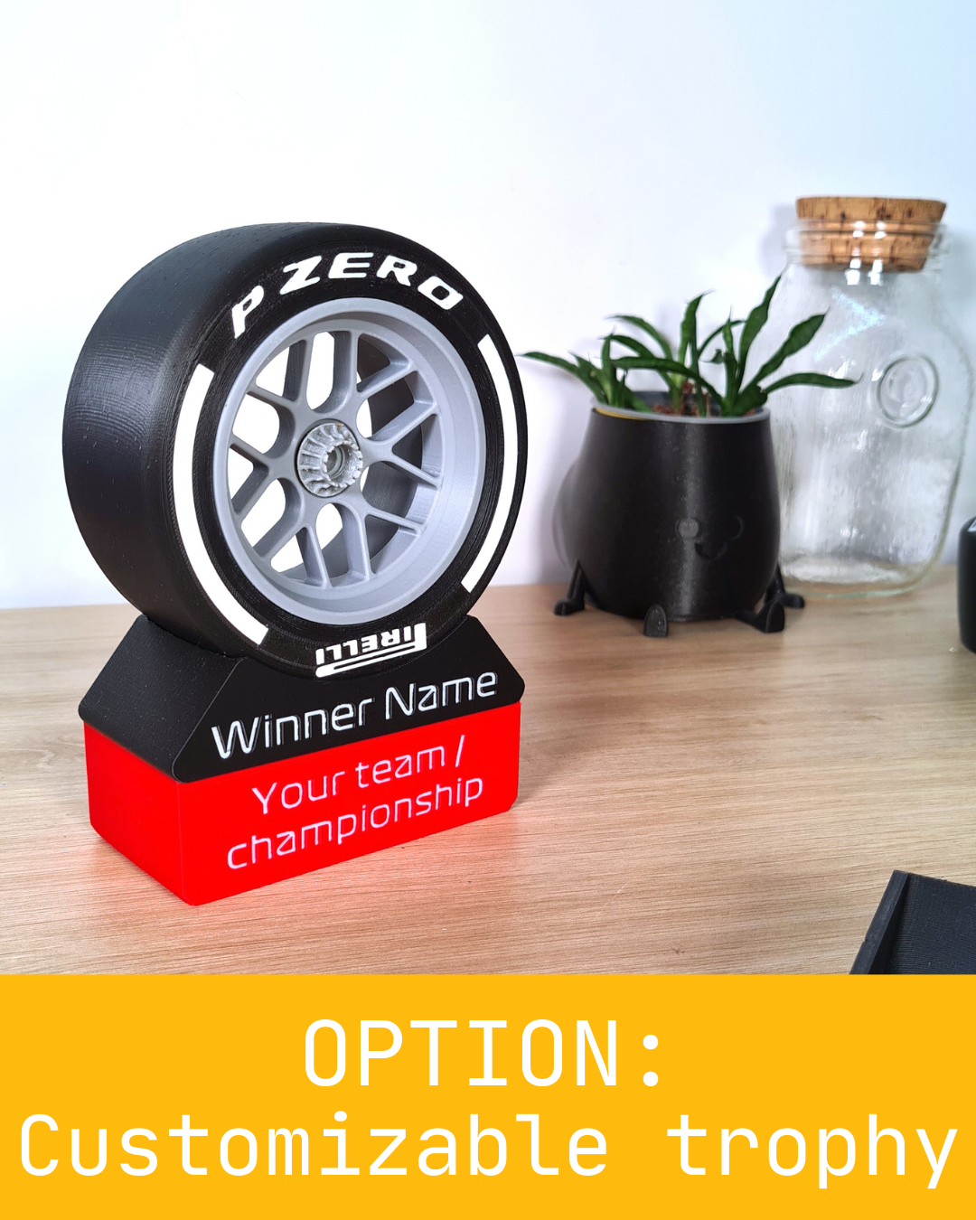 F1 Tyre and Rim Replica - Soft - 125mm - 5"
