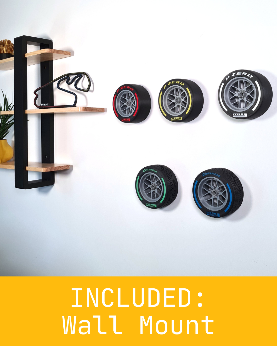 F1 Tyre and Rim Replica - Inter - 125mm - 5"
