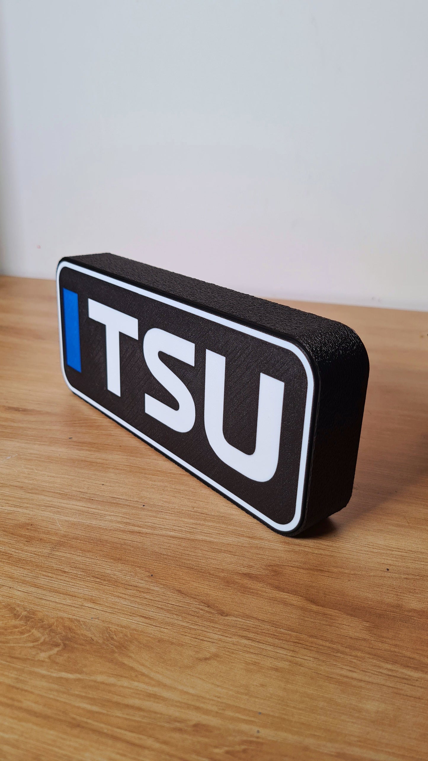 Yuki Tsunoda TSU F1 driver initials 3D printed display block, Formula 1 fan gift.