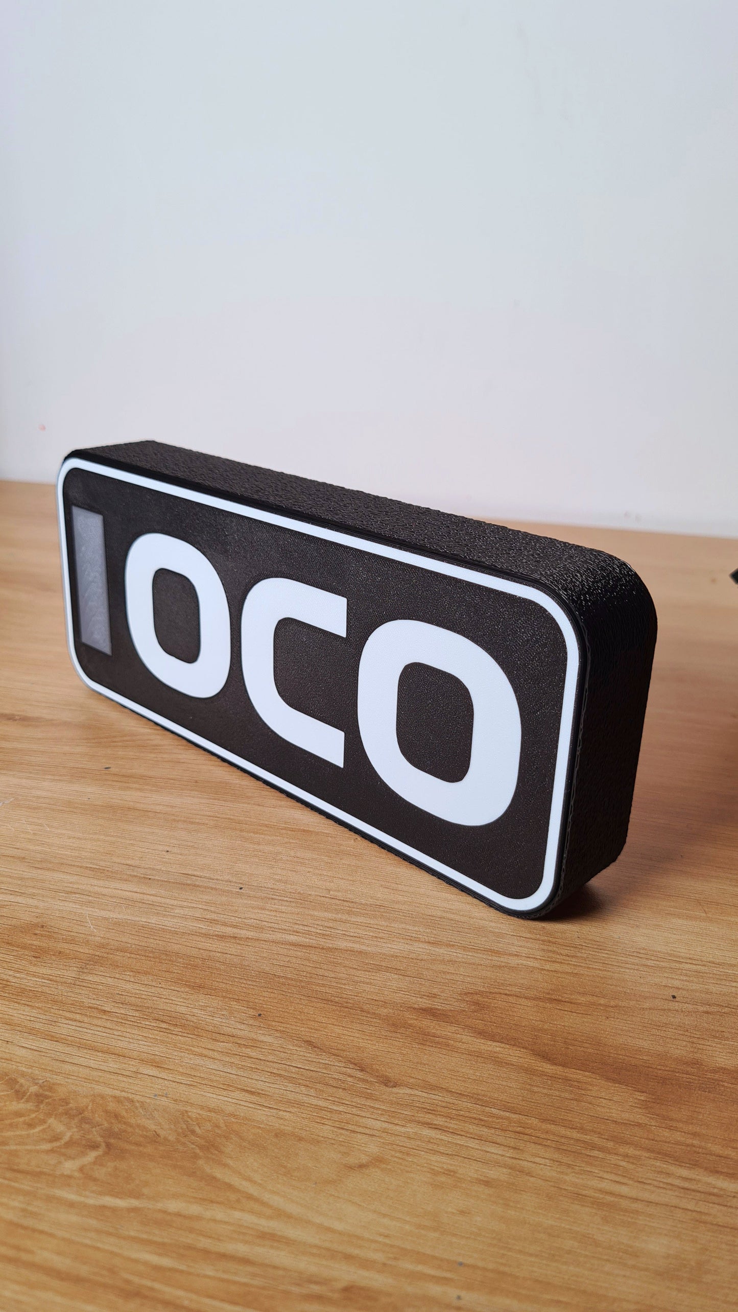 Black and white 'OCO' F1 driver initials display, Esteban Ocon Formula 1 fan gift.