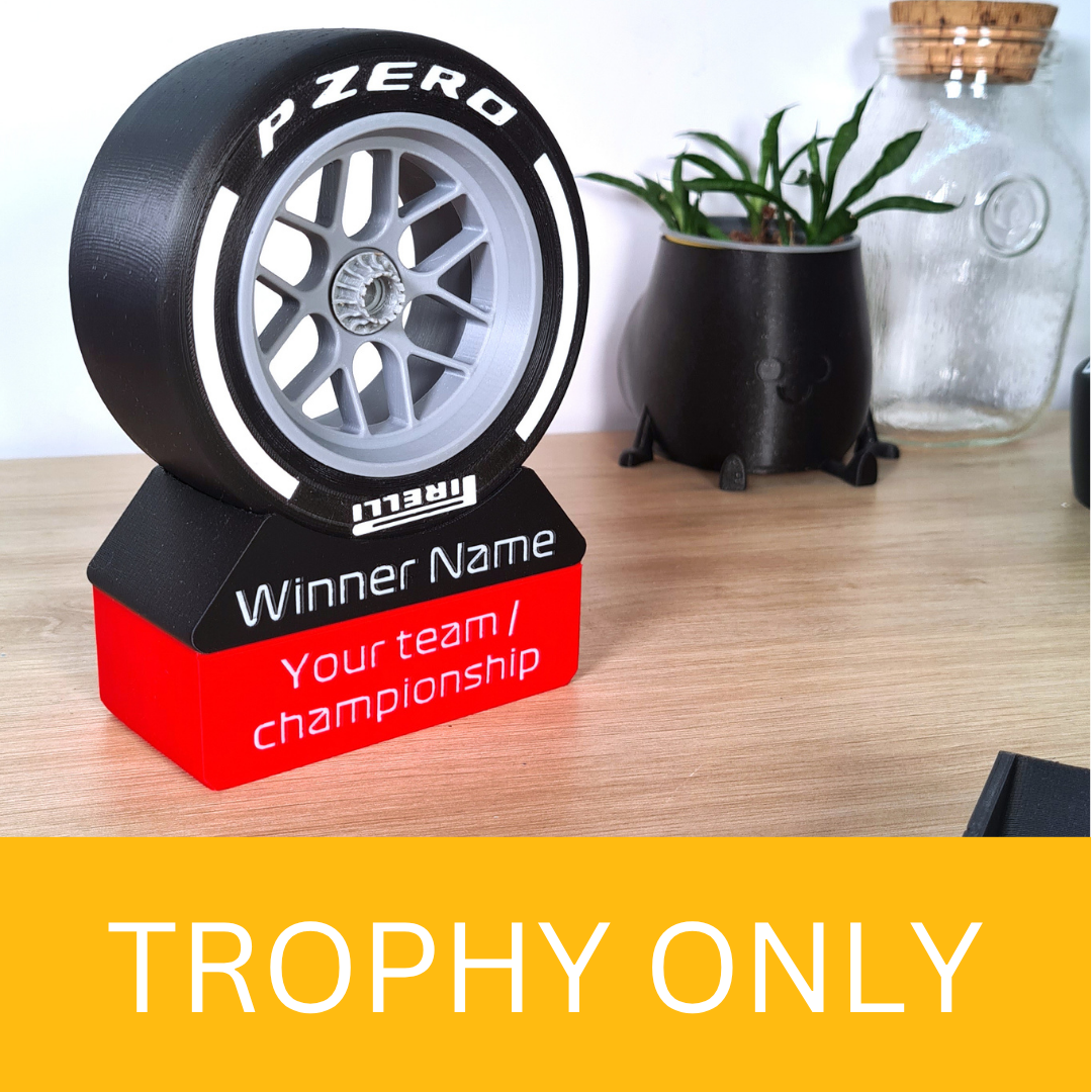 Customizable F1 Trophy for our wheel replica - TROPHY ONLY