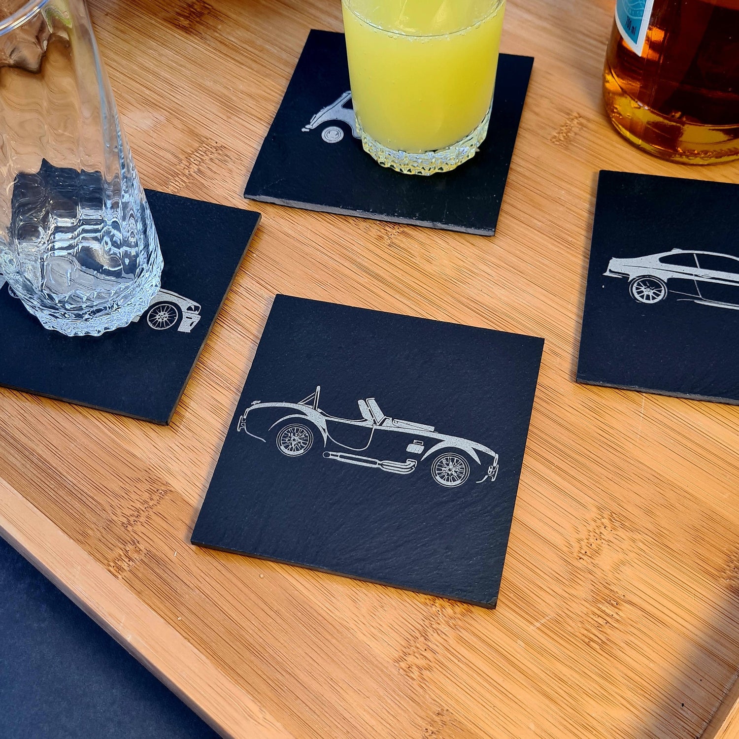 Classic Cars Slate Coasters