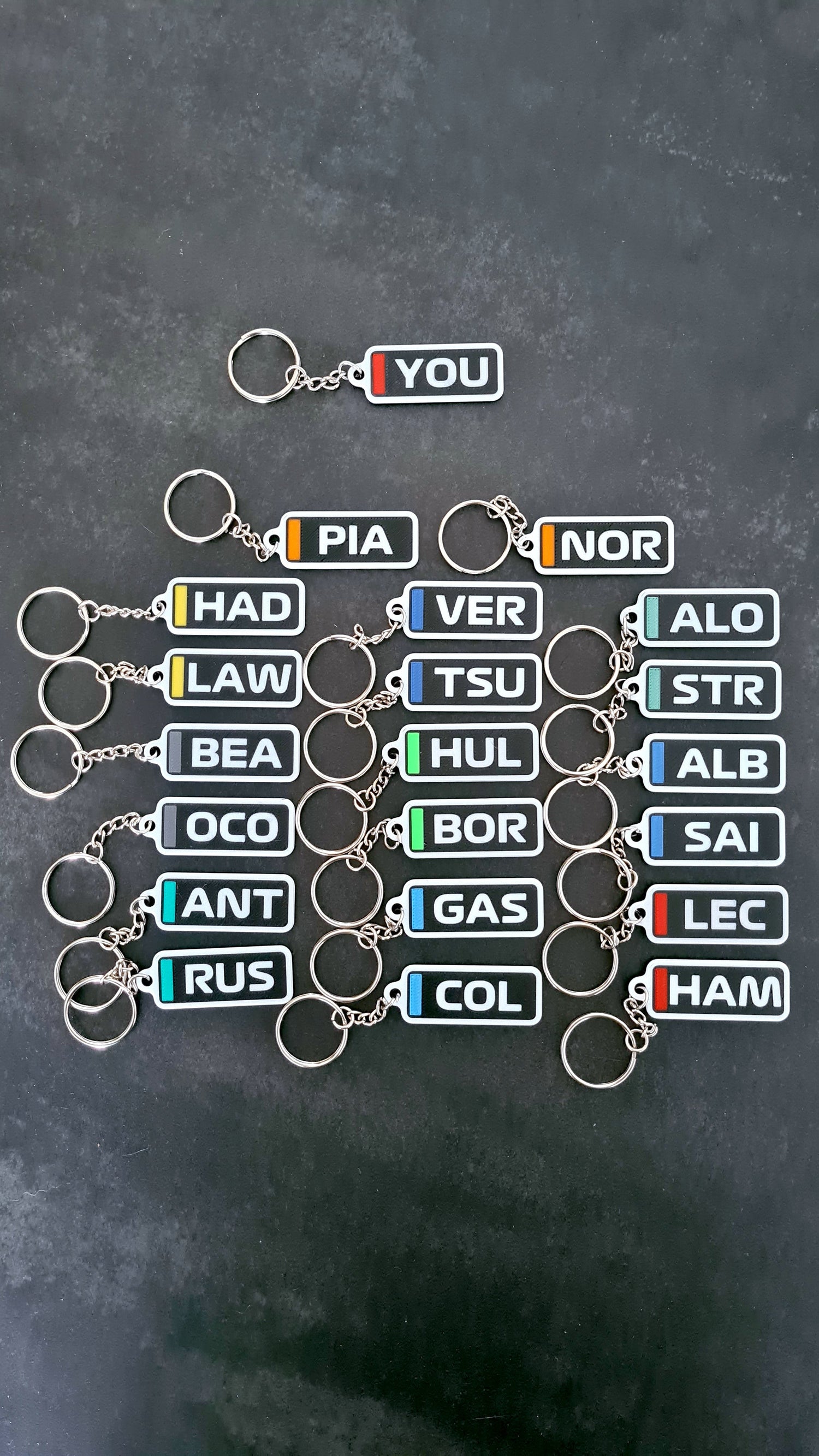 F1 Driver Keychain