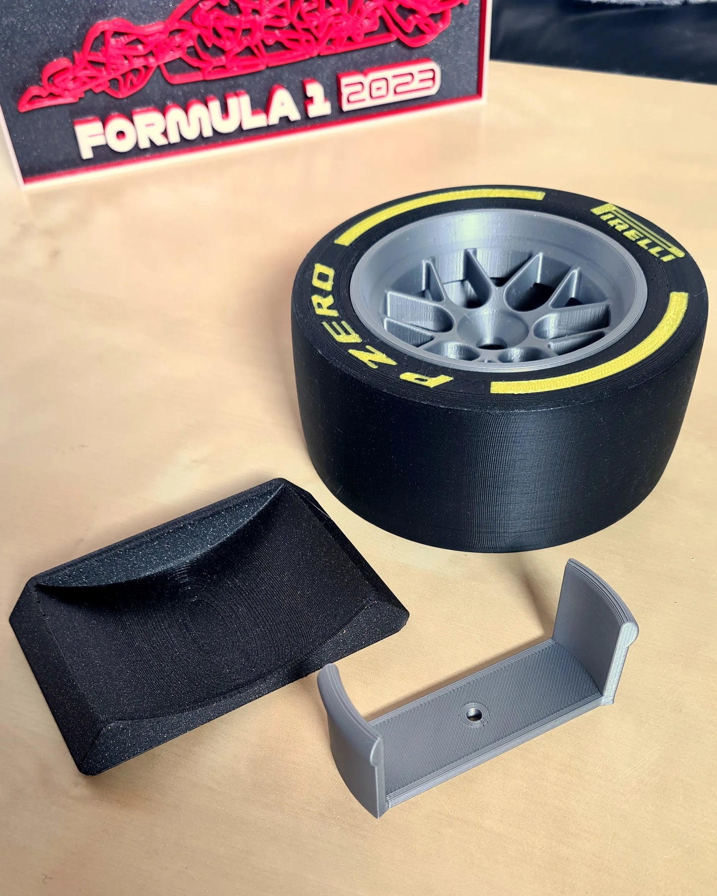 F1 Tyre and Rim Replica - Soft - Medium - Hard - Inter - Wet - 125mm - 5"