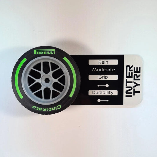 F1 Tyre and Rim Replica WITH specs panel - Inter - MyLoveForCars