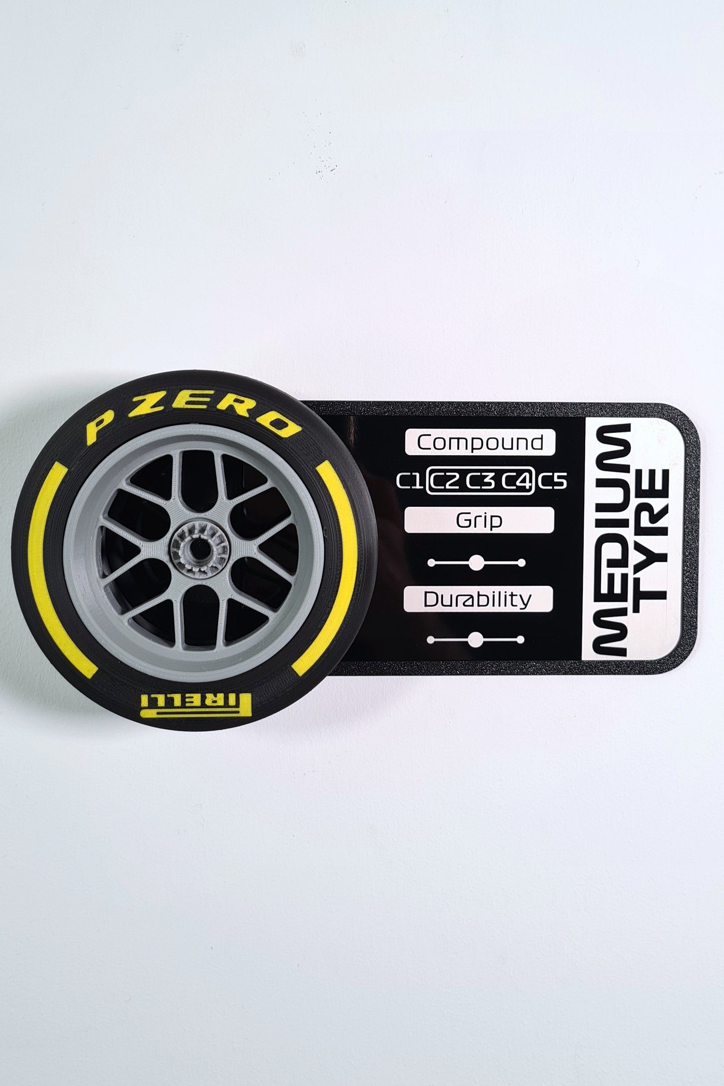 F1 Tyre and Rim Replica WITH specs panel - Medium