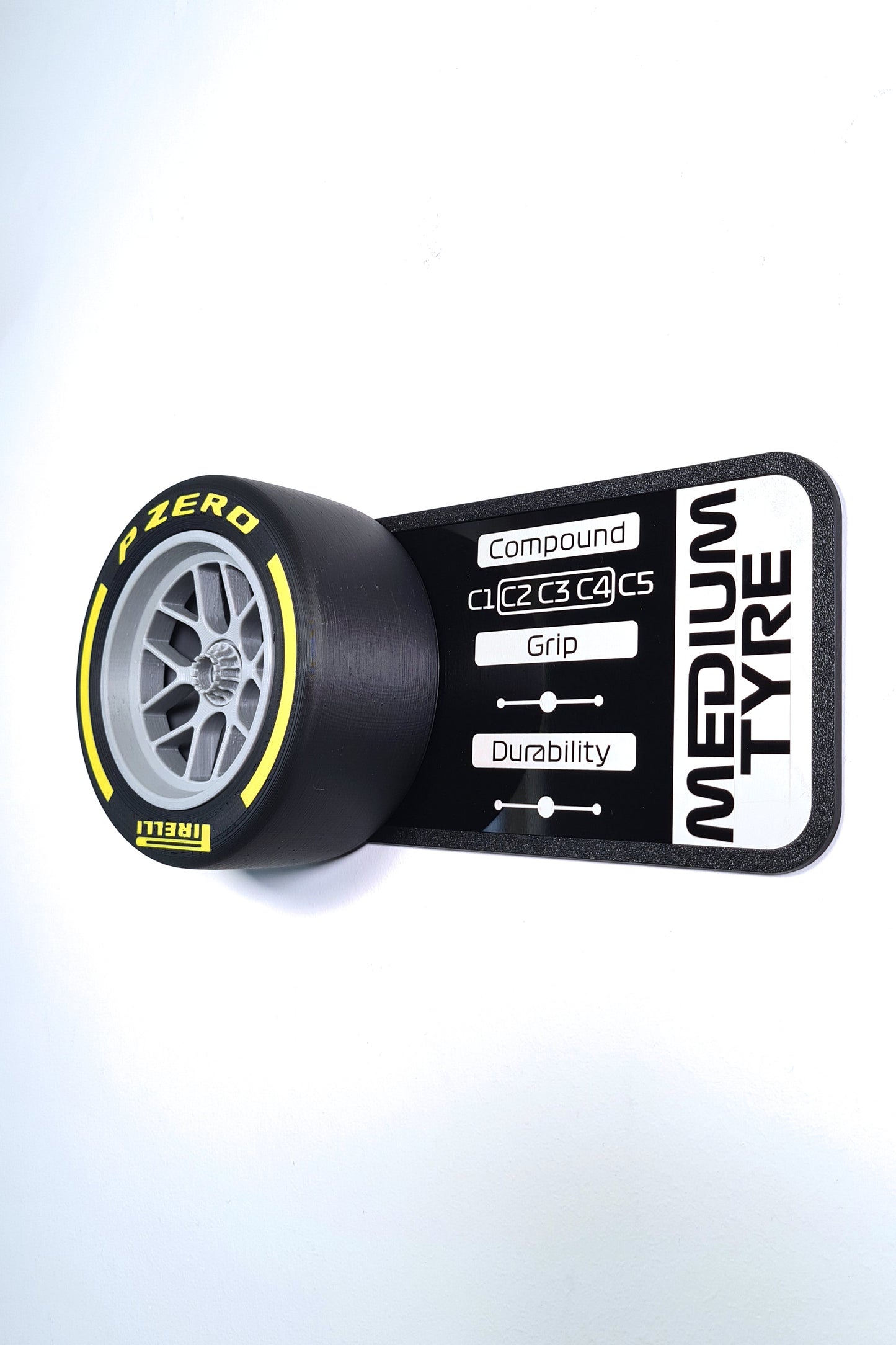 F1 Tyre and Rim Replica WITH specs panel - Medium