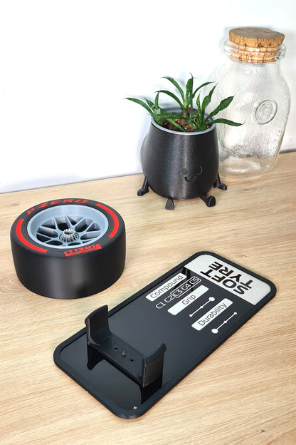 F1 Tyre and Rim Replica WITH specs panel - Soft