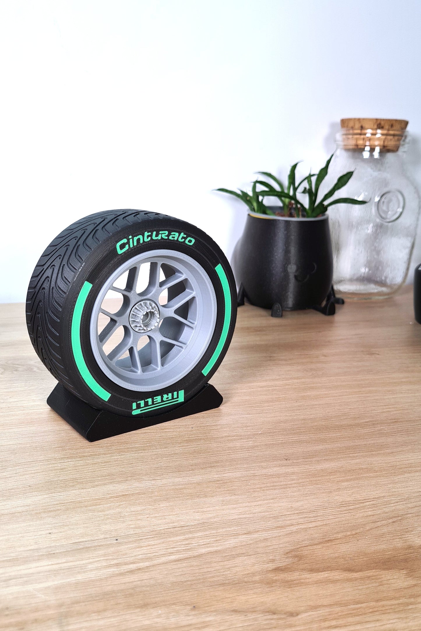 COMPLETE SET - F1 Tyre and Rim Replica - 🔴🟡⚪🟢🔵 - 125mm - 5"