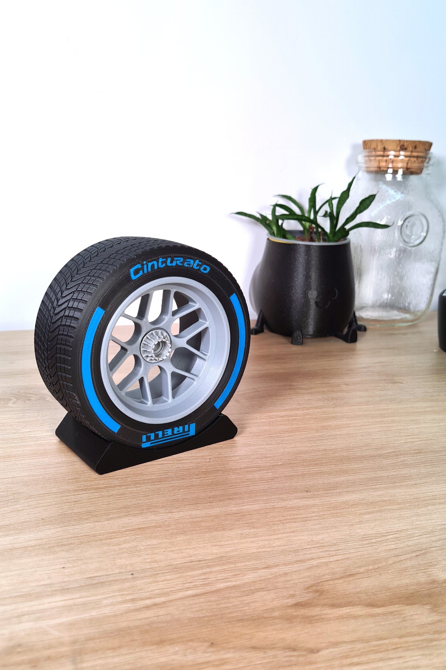 COMPLETE SET - F1 Tyre and Rim Replica - 🔴🟡⚪🟢🔵 - 125mm - 5"