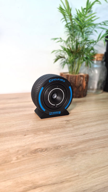 Pirelli Cinturato blue wet F1 tire replica display model, unique motorsport fan gift