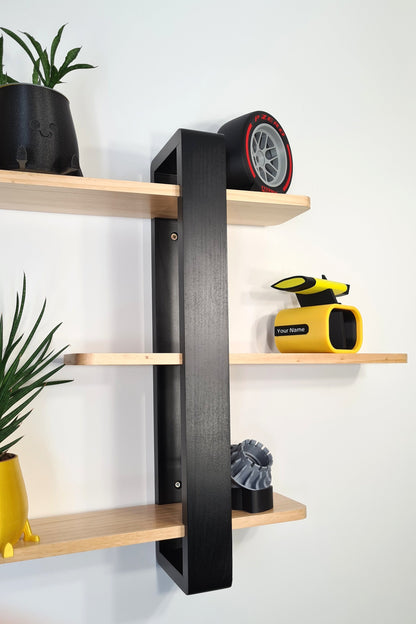 F1 Pirelli red slick tire replica, custom yellow F1 rear wing model, and wheel replica for F1 fan decor.