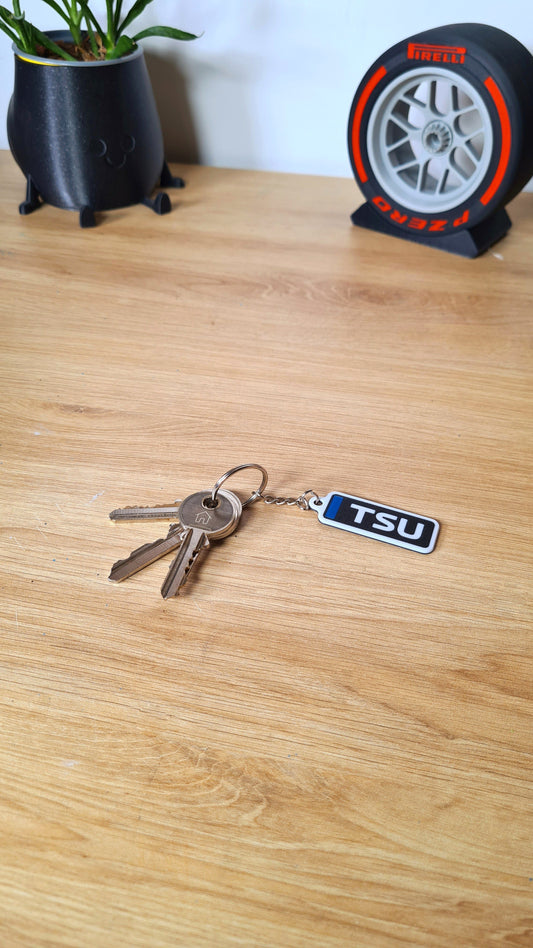 Yuki Tsunoda TSU initials F1 driver keychain, perfect Formula 1 fan gift