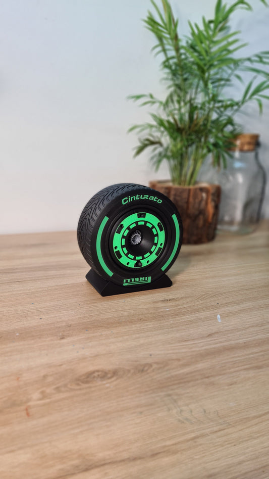 Pirelli Cinturato Green F1 wet tire replica display model, ideal F1 fan gift