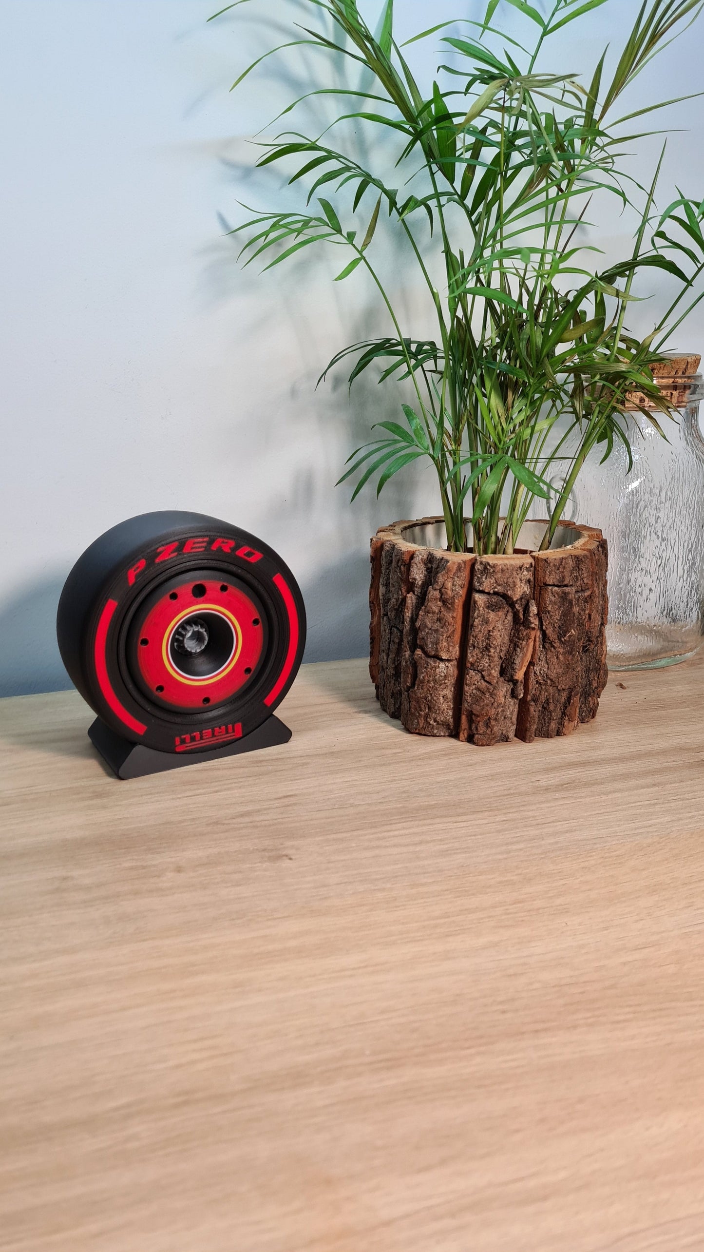 Red Pirelli P Zero F1 tire replica display model, unique F1 motorsport gift