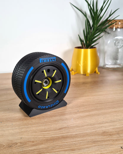 Customizable F1 Wheel - Aston Martin - Tyre, Rim Cover and Nut - 5 VERSIONS