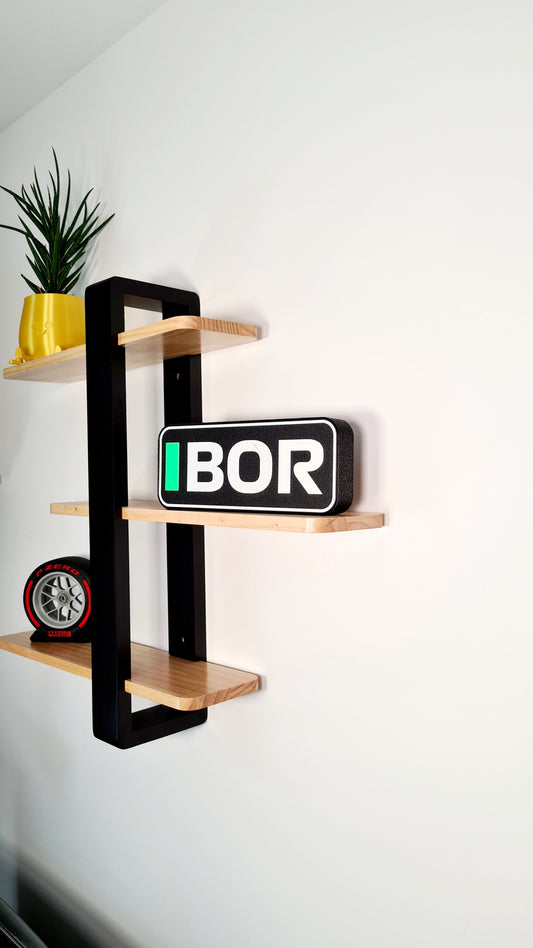 Boîte lumineuse LED personnalisée Sauber Gabriel Bortoletto F1 avec noms F1 à 3 lettres