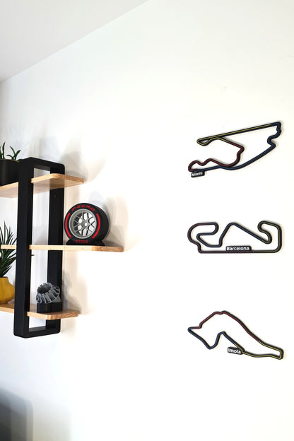 Barcelona Grand Prix track with sectors