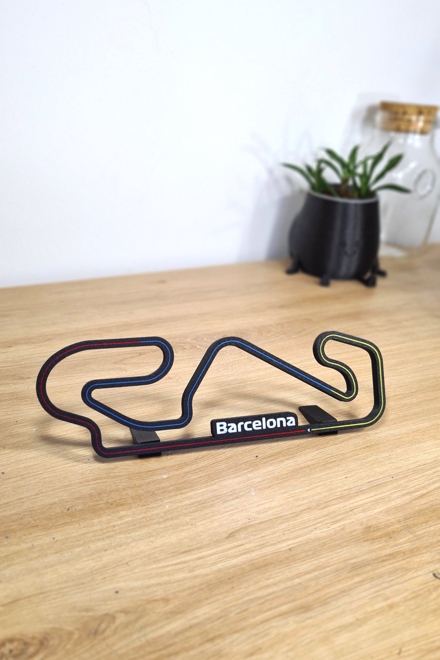 Barcelona Grand Prix track with sectors