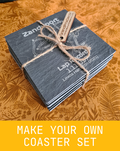 Formula 1 tracks glass coasters - 10x10cm
