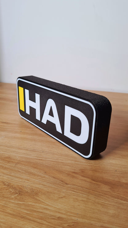 Gepersonaliseerde RB Isak Hadjar F1 Led Light Box met F1 3 letternamen