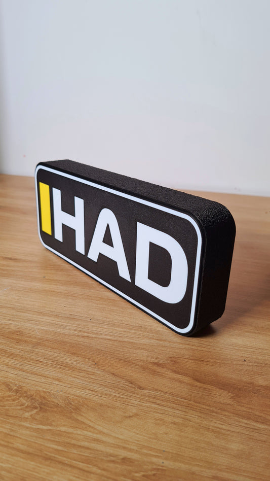 Boîte lumineuse LED personnalisée RB Isak Hadjar F1 avec noms F1 à 3 lettres