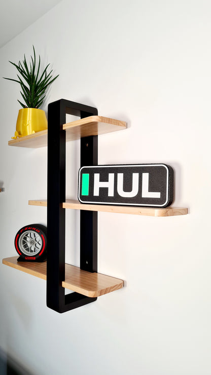 Boîte lumineuse LED personnalisée Sauber Nico Hulkenberg F1 avec noms F1 à 3 lettres