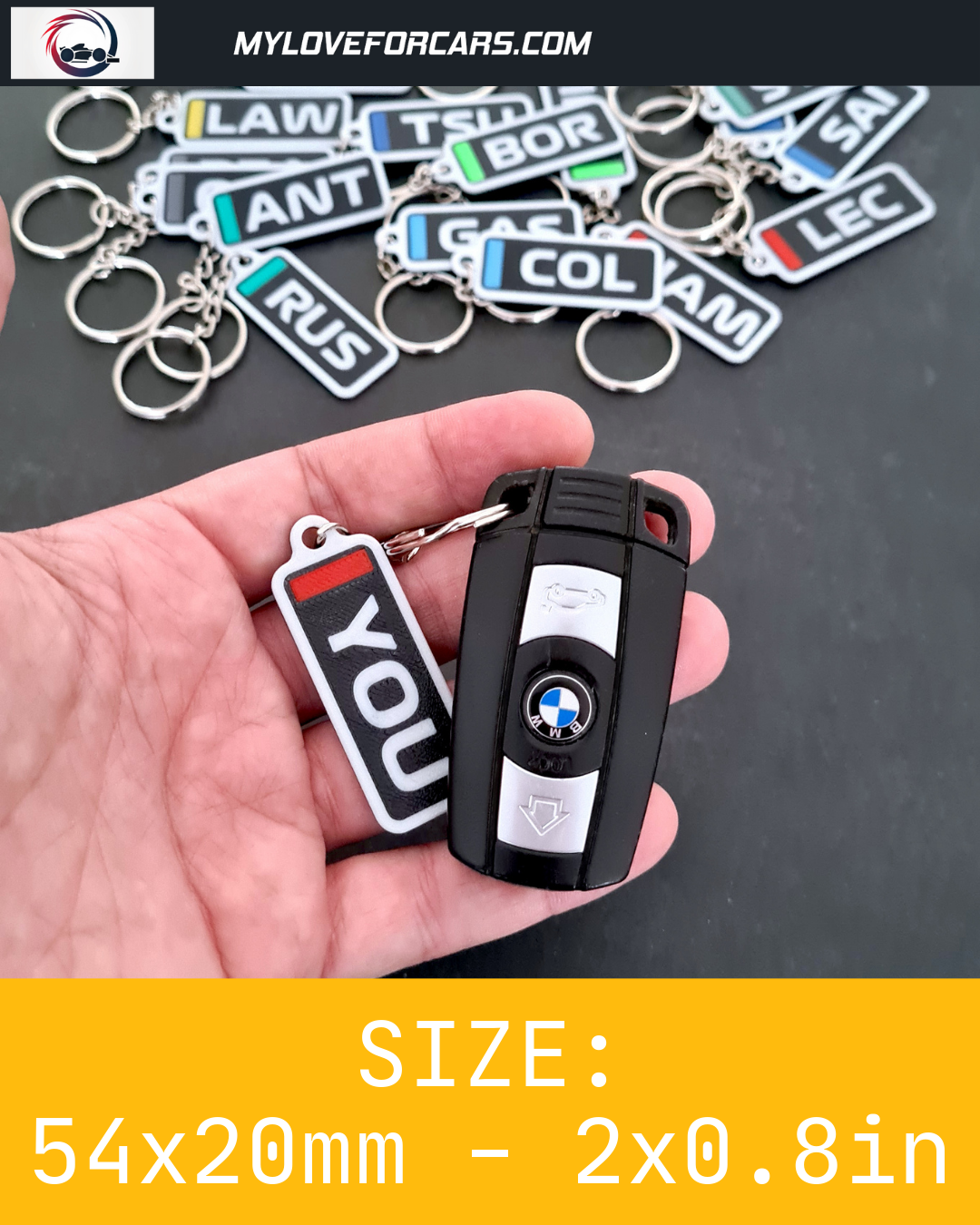 Porte-clés personnalisable Stake Sauber F1 avec noms à 3 lettres - Hulkenberg &amp; Bortoleto