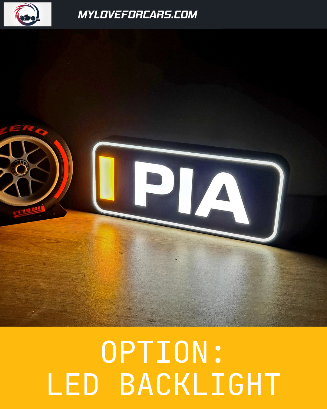 Boîte lumineuse LED personnalisée Aston Martin Fernando Alonso F1 avec noms F1 à 3 lettres