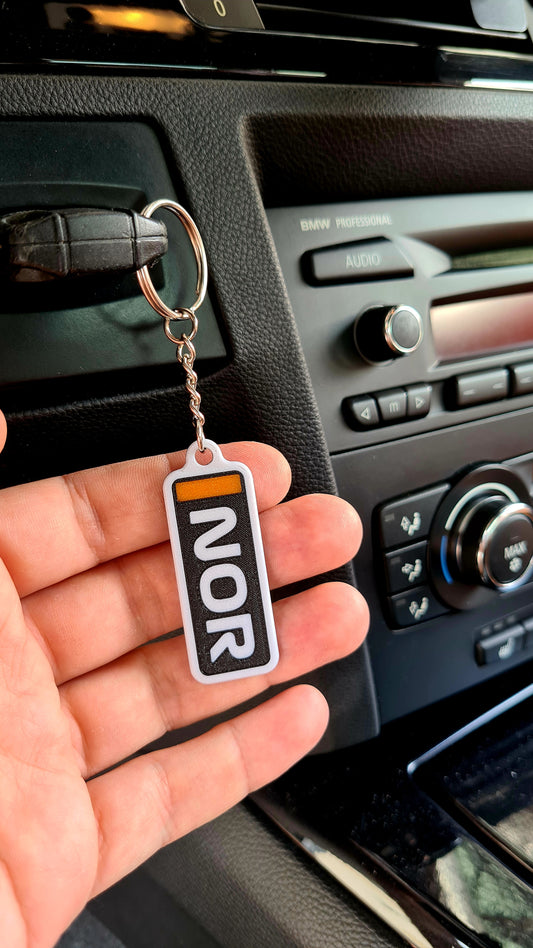 Customizable Mclaren F1 Keychain with 3 Letter names- Norris & Piastri