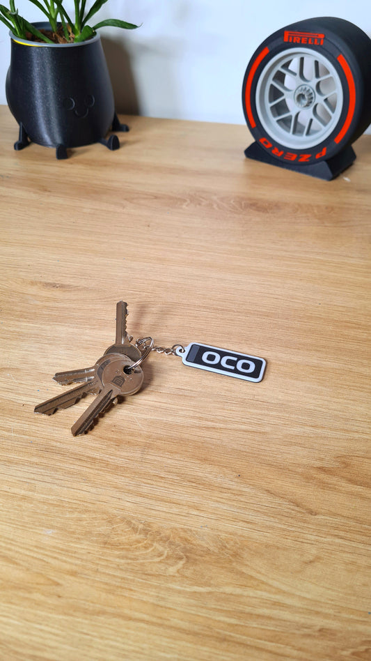 Customizable Haas F1 Keychain with 3 Letter names - Bearman & Ocon