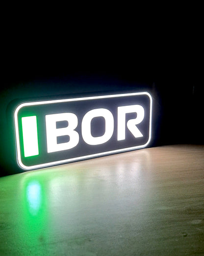 Boîte lumineuse LED personnalisée Sauber Gabriel Bortoleto F1 avec noms F1 à 3 lettres