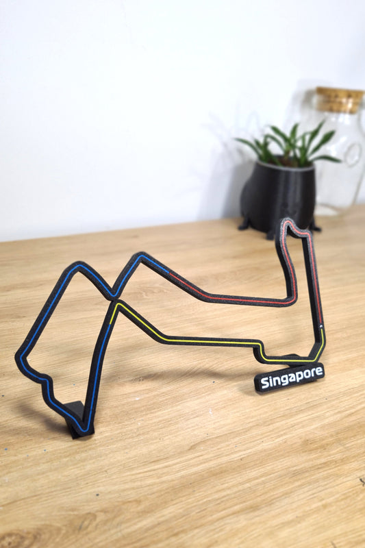 Singapore Prix track with sectors