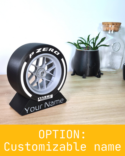 Réplique de pneu et de jante F1 - Soft - Medium - Hard - Inter - Wet - 125 mm - 5"