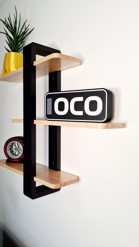 Esteban Ocon OCO F1 driver wall art plaque and Pirelli P-Zero red soft tire replica F1 fan gift