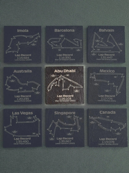 Canada Formula 1 track glass coasters - 10x10cm - MyLoveForCars