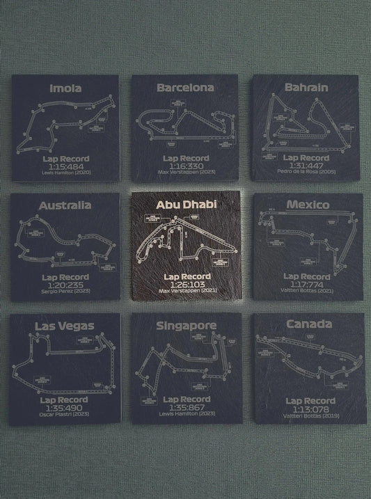 Canada Formula 1 track glass coasters - 10x10cm - MyLoveForCars