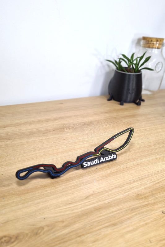 Saudi Arabia Formula 1 circuit 3D printed track model, F1 fan gift