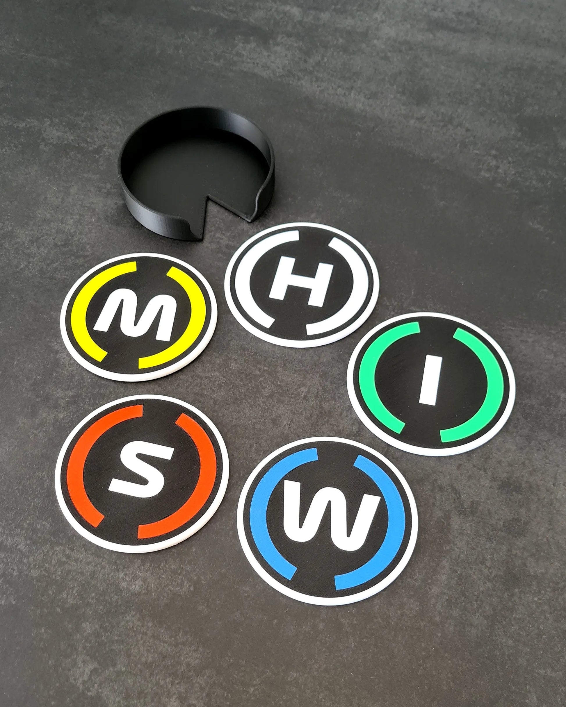 An array of highly-rated customer testimonials for the Formula 1 tyre coaster set from an Etsy store, showcasing satisfaction through comments about the quality, design, and delivery, accompanied by images of the coasters.