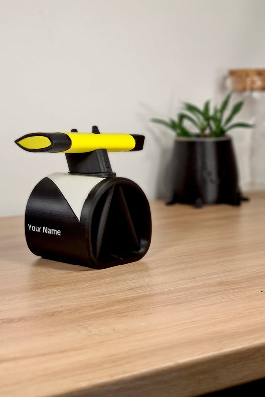 Personalized F1 car front wing 3D printed pen holder for desk, unique Formula 1 fan gift.