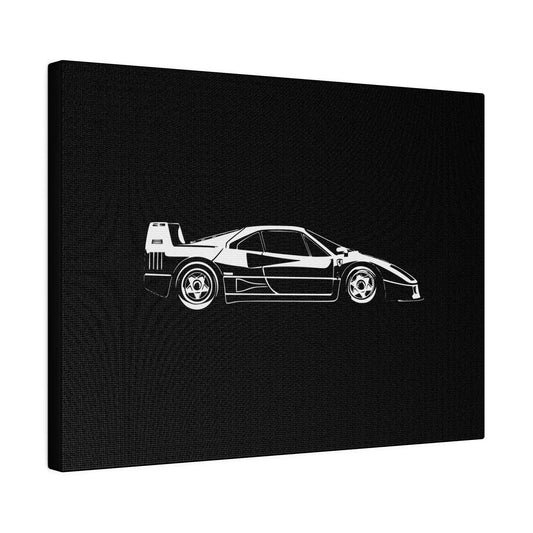 Ferrari F40 - High definition print on matte canvas - MyLoveForCars