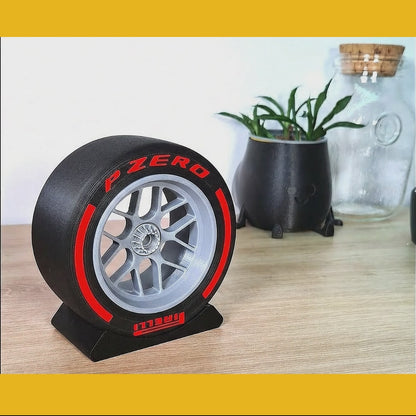 Customizable F1 Wheel - Tyre, Rim and Nut - Hard - 125mm - 5"